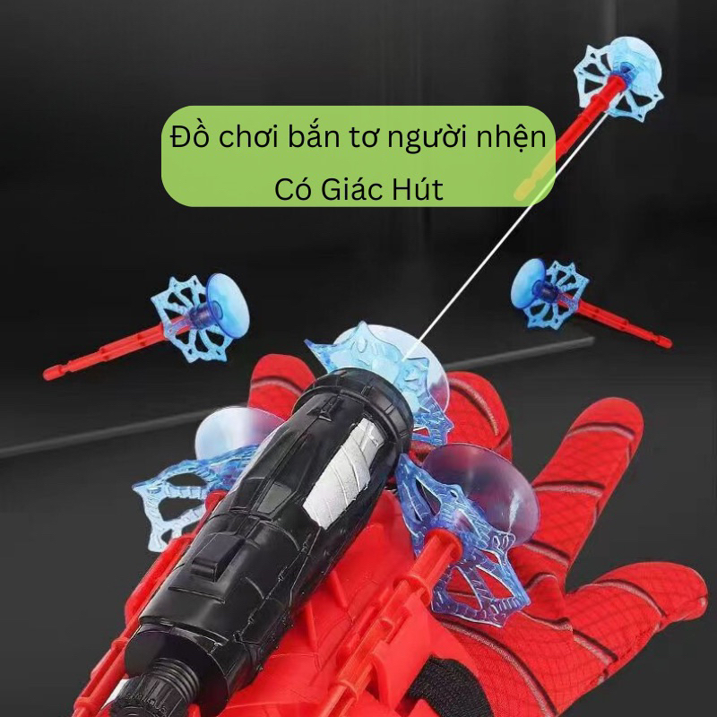 Đồ Chơi Spider Man Găng Tay Người Nhện Bắn Tơ Độc Đáo Siêu Nhân Nhện Cho Bé