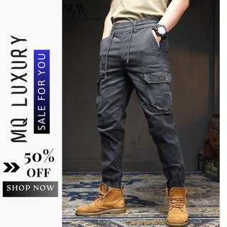 Quần Jogger Kaki - JG3 Quần Jogger Túi Hộp Cạp Chun Bo Gấu Vải Kaki Xịn Xuất Khẩu MQ LUXURY