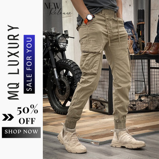 Quần Jogger Kaki - JG 3 Quần Jogger Kaki Túi Hộp Nam, Chất Vải Kaki Cotton Co Giãn MQ LUXURY