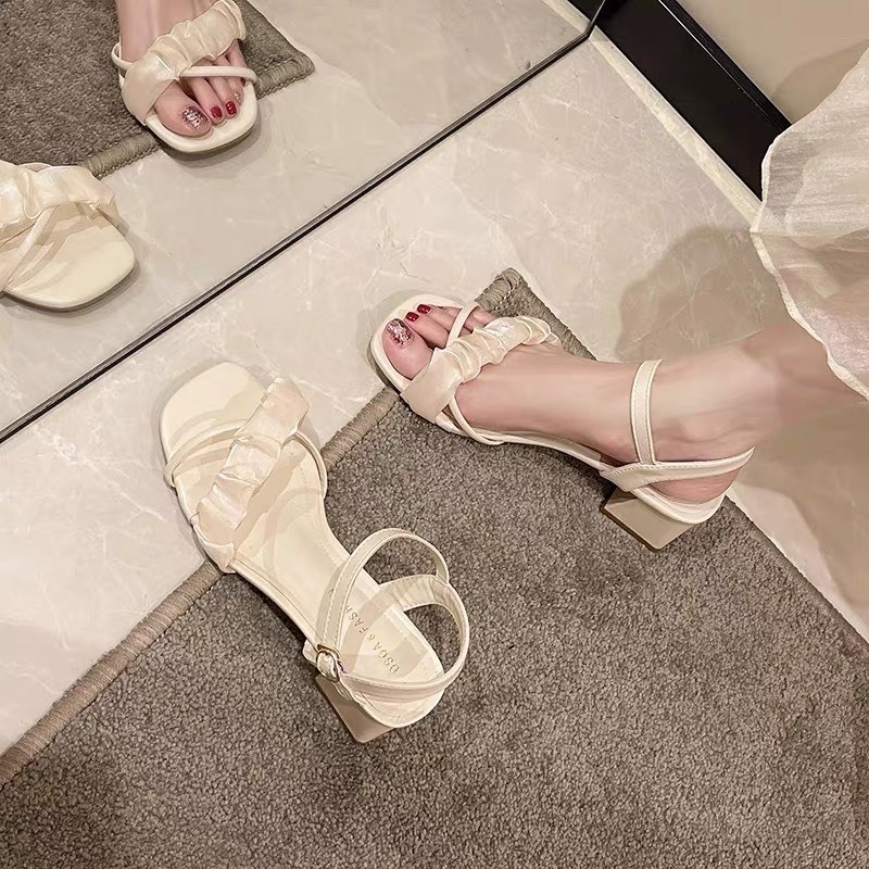 Giày cao gót nữ 5 phân, phong cách pháp quai hậu Sam H94