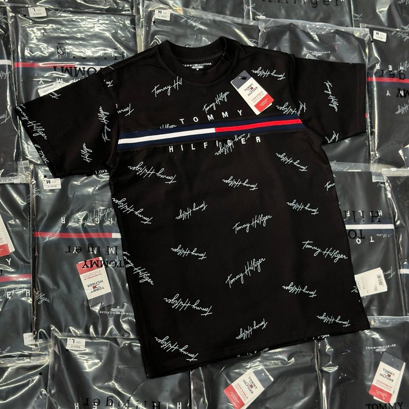 Áo thun Tom chữ kí nam nữ mới nhất Áo thun Tom thêu chữ nam nữ mới nhất
