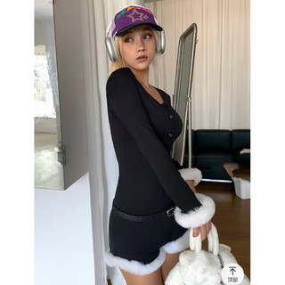 Jumpsuit phối lông body EROSÉ [order 7-15 ngày]