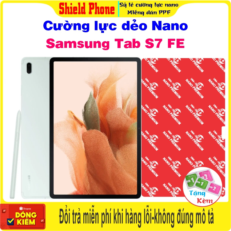 Cường lực dẻo bảo vệ màn hình Samsung Tab S7FE (S7 FE)