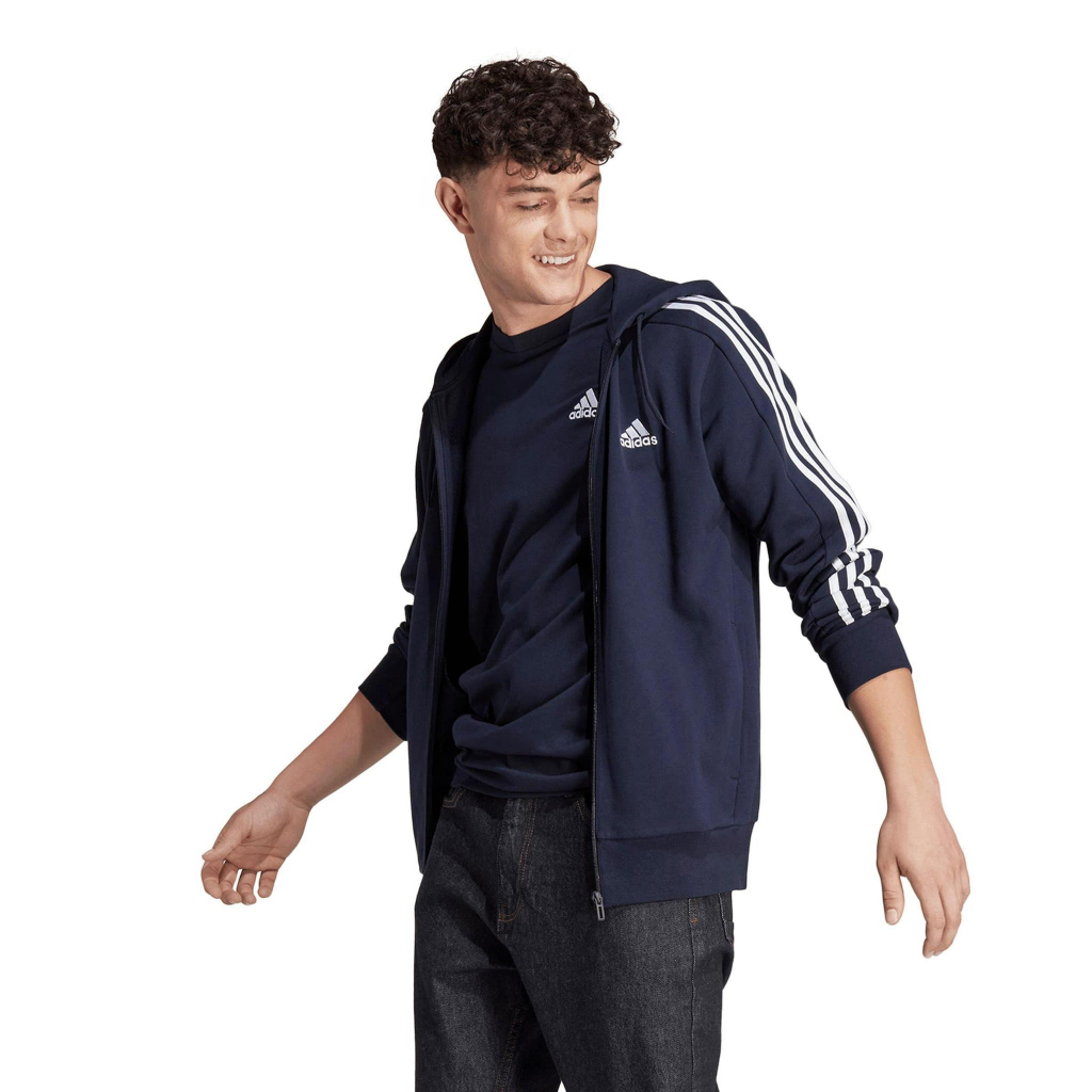 Áo Adidas Essentials Fleece 3-Stripes Full-Zip - Áo Hoodie