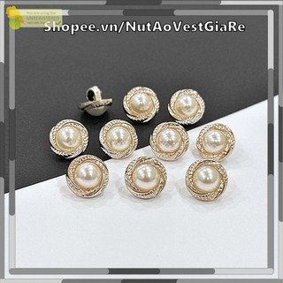 Set 10 nút sơ mi nhựa nhụy ngọc siêu sang size 1.2cm