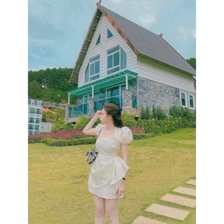 VÁY GẤM TAY BỒNG