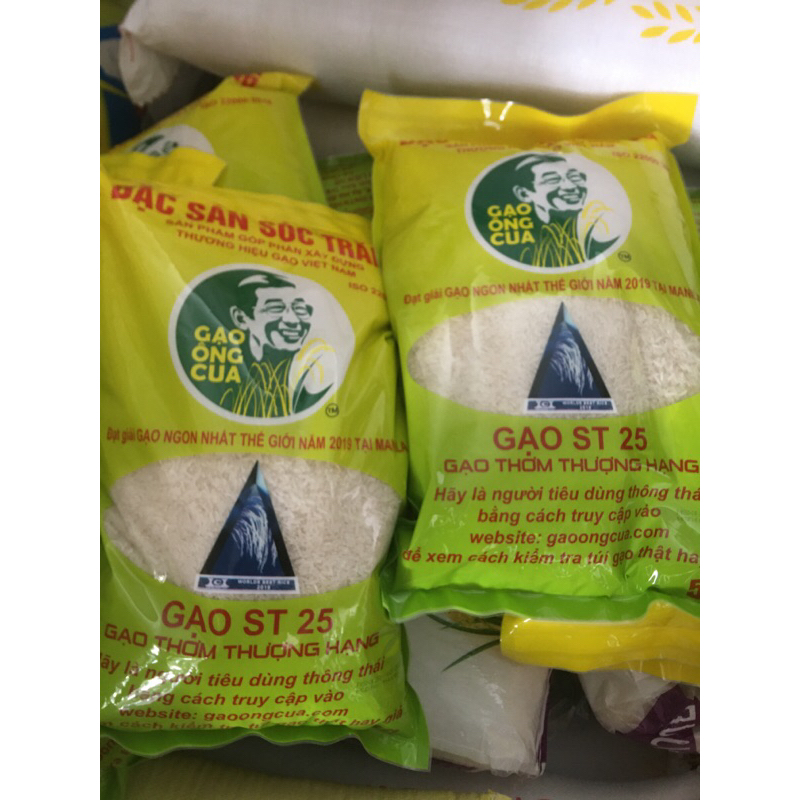 Gạo thơm ST25- đóng túi 5kg- Cơm thơm, dẻo ngon. Ship nhanh | BigBuy360 - bigbuy360.vn