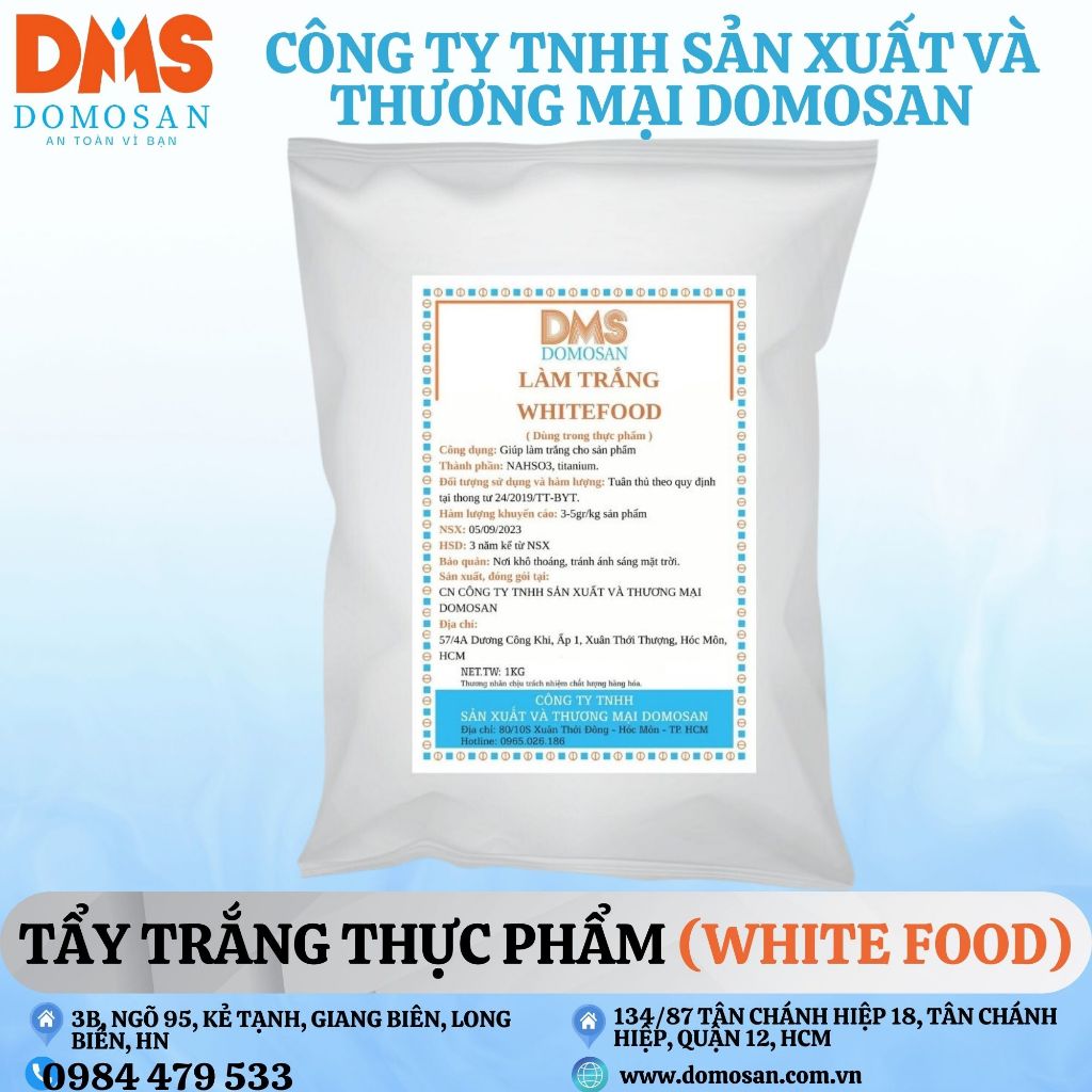 1kg WHITE FOOD- CHẤT TẨY TRẮNG THỰC PHẨM AN TOÀN
