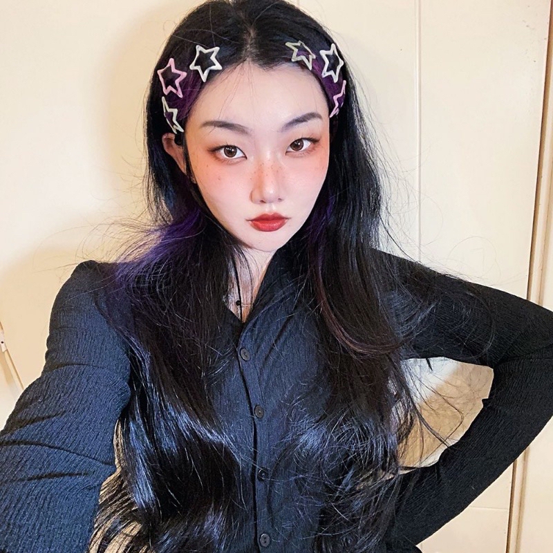 Combo 10 kẹp tóc hình ngôi sao 5 cánh phong cách Y2K cá tính