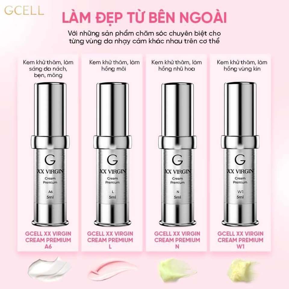 Kem Làm Hồng, Khử Thâm Môi, Nách, Mông, Bẹn, Nhũ Hoa, Bikini XXVirgin - Gcell 5ml Hàn Quốc.