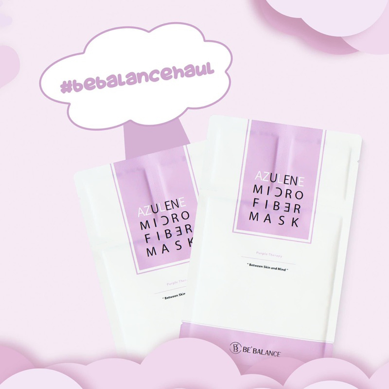 Mặt nạ BE'BALANCE Fiber Mask tím AZULENE