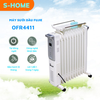 Máy sưởi dầu FujiE OFR4411, máy sưởi ấm tự ngắt an toàn, không khô da, Hàng chính hãng bảo hành 1 năm