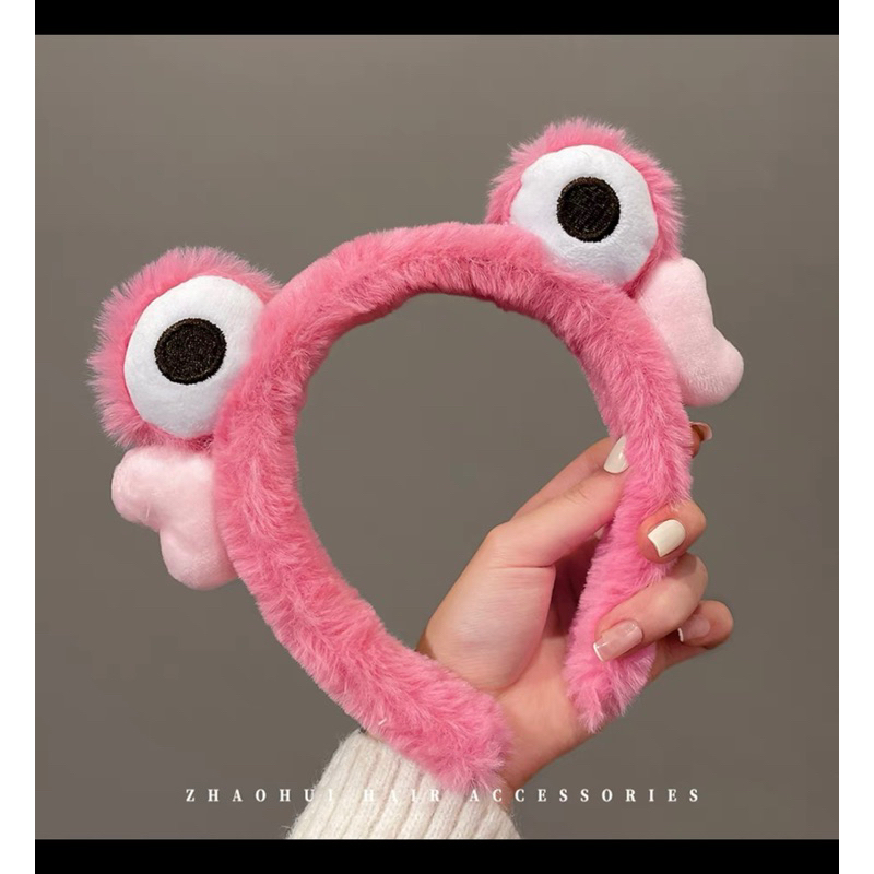 Cài tóc gấu dâu tây hồng lotso dễ thương phủ lông nhung mềm xinh xắn cho nữ hot trend