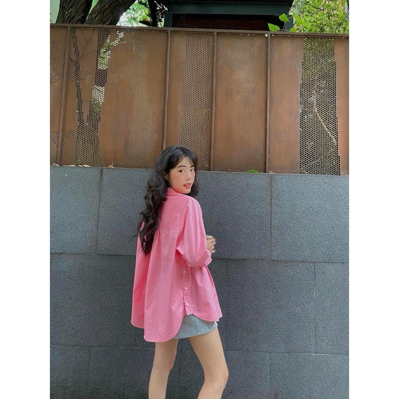 Sơ mi hồng pastel S TheBlueTshirt