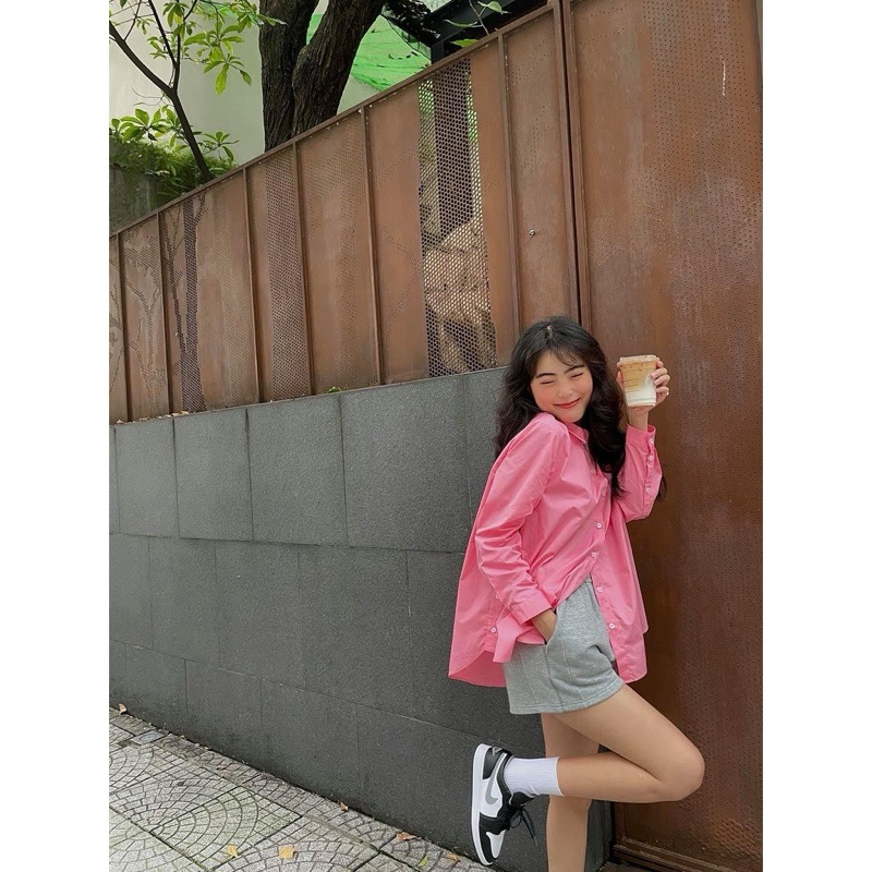 Sơ mi hồng pastel S TheBlueTshirt