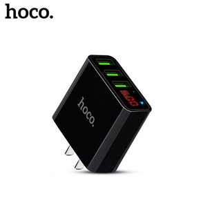 Củ sạc nhanh có đèn led hoco c15 3*usb 3a màn hình lcd hiển thị điện áp và dòng điện