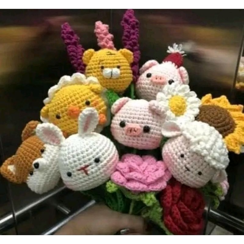 Móc Khóa Gấu Thú, Hoa, Nấm...