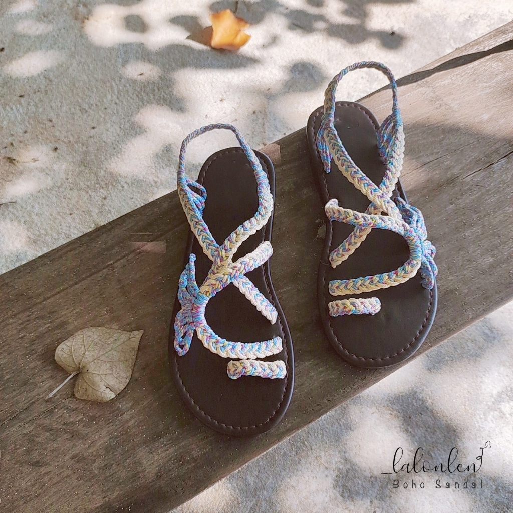 Giày Sandal nữ boho đi biển dạo phố