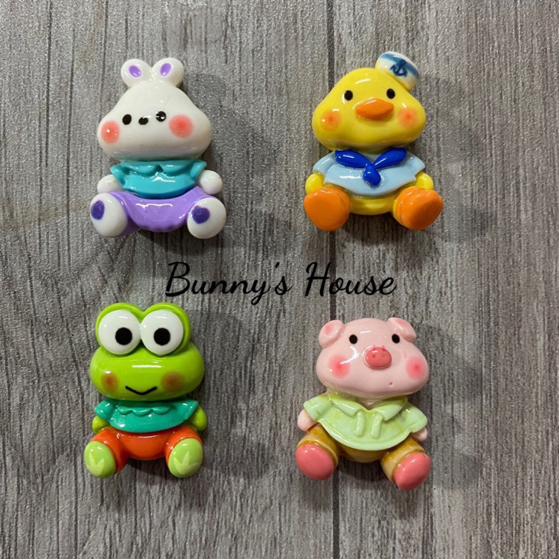 STICKER/JIBBITZ/CHARM THÚ LỚN CUTE TRANG TRÍ DÉP SỤC