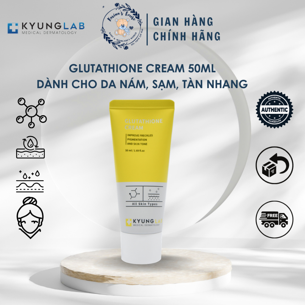 [Sẵn] GLUTATHIONE CREAM 50ML Kyung Lab - Kem dưỡng chuyên dành cho da nám, sạm, tàn nhang và làm đều màu da
