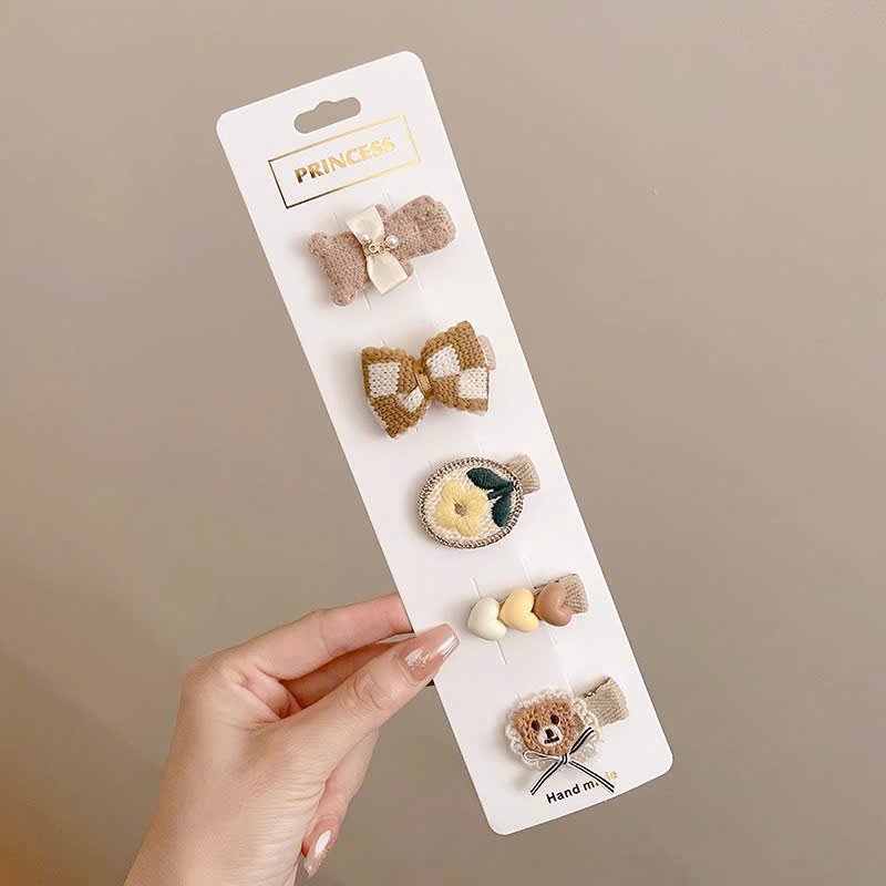 Set 5 kẹp tóc Hàn quốc cho bé