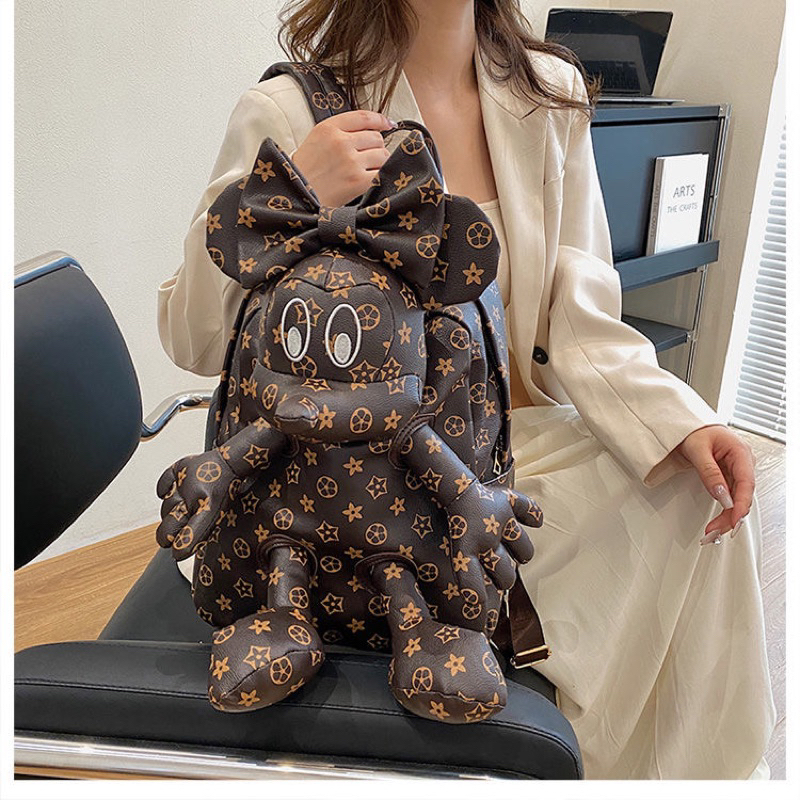 (ORDER TAOBAO) Balo Nữ Da Mềm Mại Hoạ Tiết LV Chuột Mickey Hot
