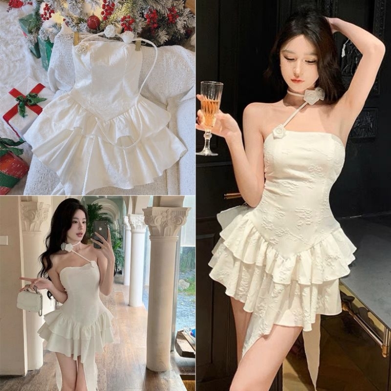 ĐẦM TRỄ VAI ĐÍNH BÔNG