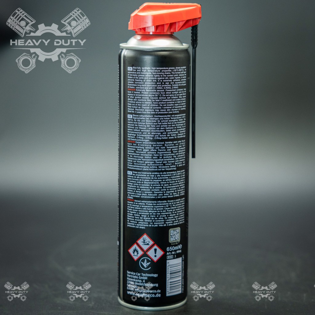 Senfineco 9941 Xịt Dưỡng Sên Mỡ Bò Xanh Cao Cấp - Chain Lube Ceramol Professional