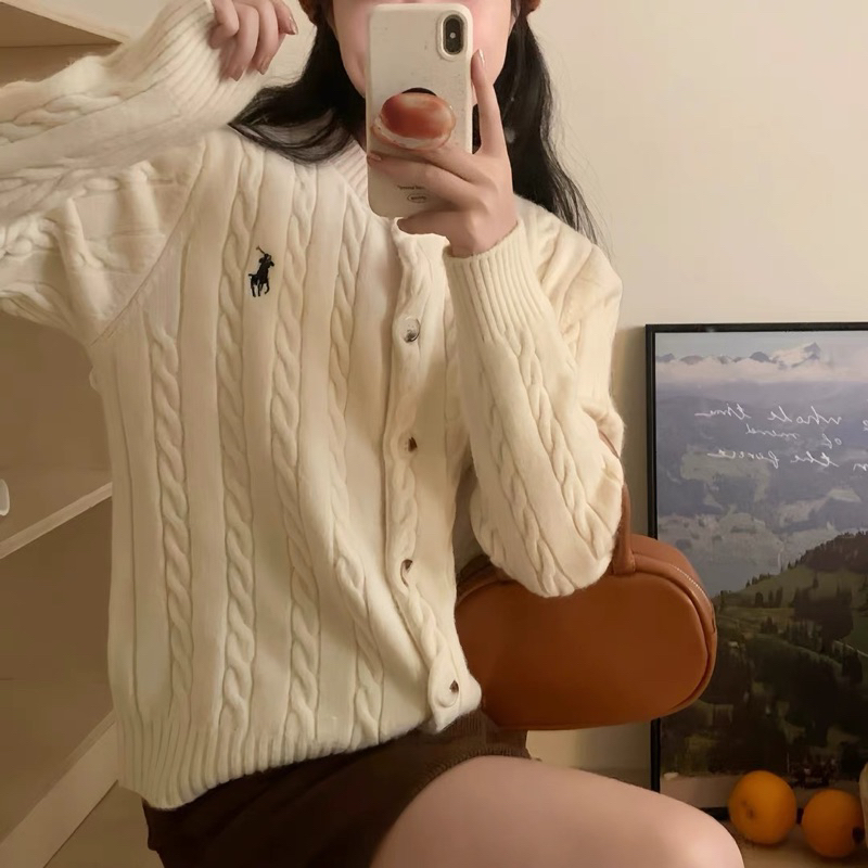 Áo cadigan thêu ngựa