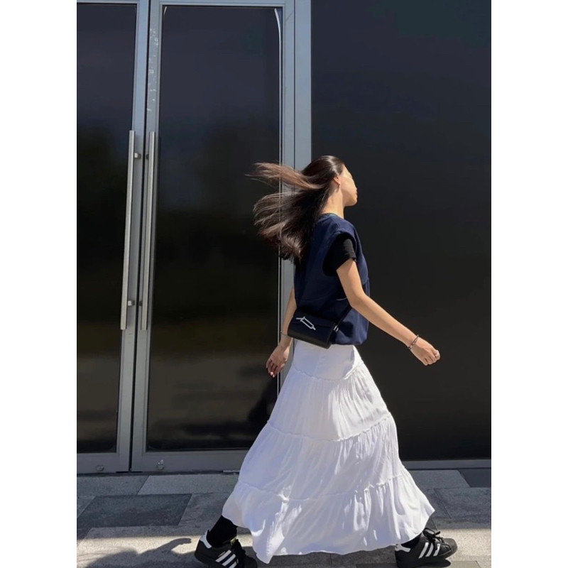 Chân váy voan 3 tầng dáng dài