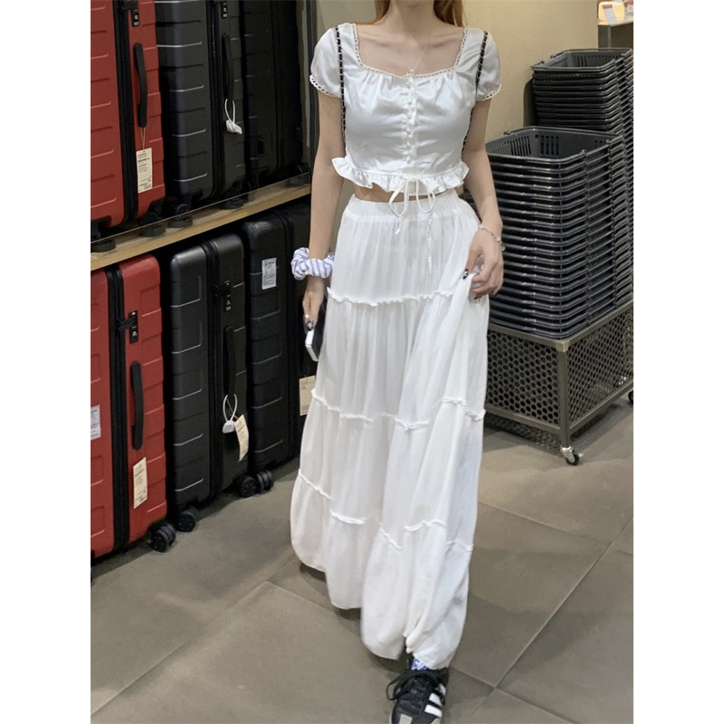 Chân váy voan 3 tầng dáng dài