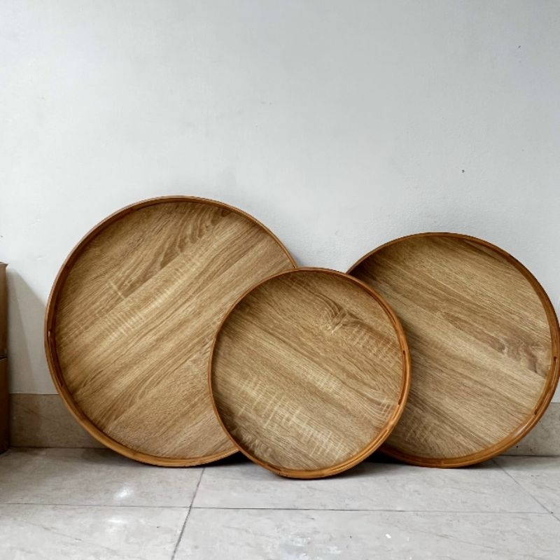 Mâm gỗ đưng bộ bát đĩa hoa mặt trời