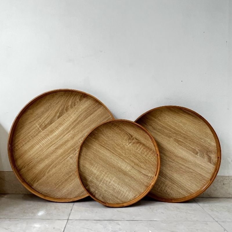 Mâm gỗ đưng bộ bát đĩa hoa mặt trời