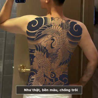 Hình xăm dán tạm thời full lưng BD-008, miếng dán hình xăm giả thảo dược chống nước