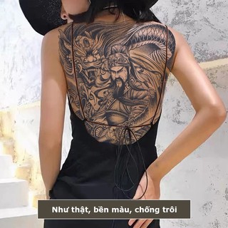  Hình săm 15 ngày chống nước BD-014 quan công miếng dán hình xăm thảo dược full lưng cực chất 