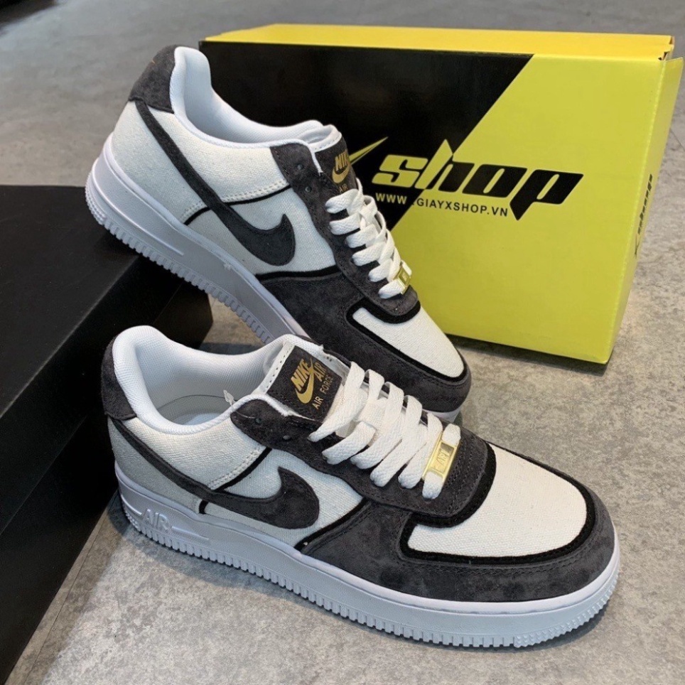 Giày N.K_ Af1 Da Lộn Xám Lông Chuột , Giày_ Sneaker _N.K Air Force 1 Da Lộn full box bill 2023