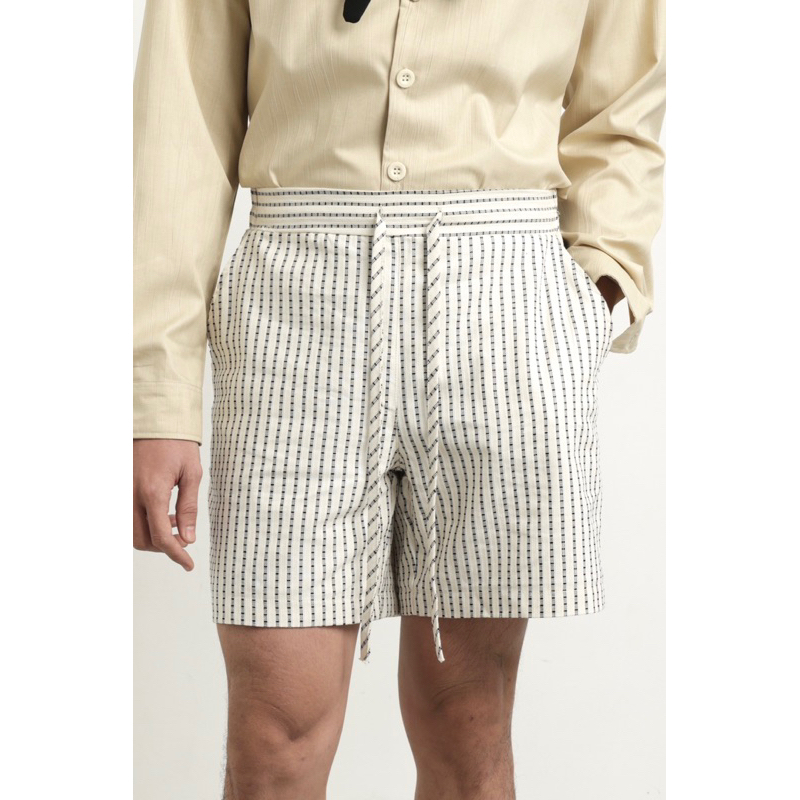 MONOGRAM STRIPED SHORTS