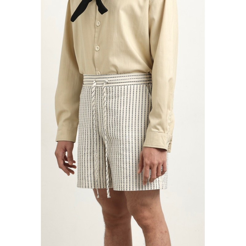 MONOGRAM STRIPED SHORTS