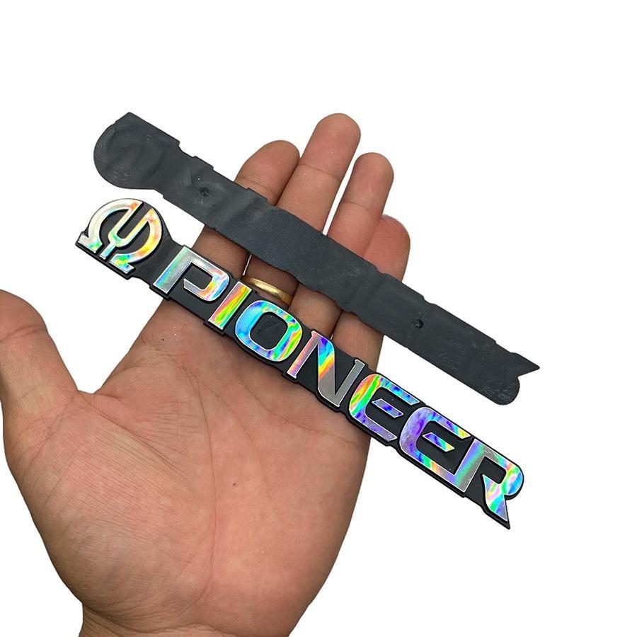 Tem - Logo PIONEER Nhôm Và Nhựa Cứng - Dán Loa - Amply - Giá 1 Chiếc