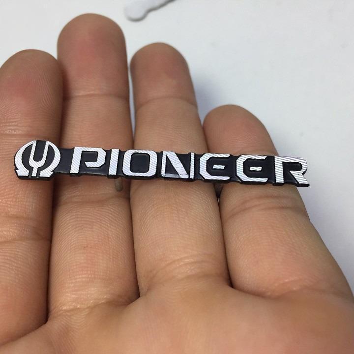 Tem - Logo PIONEER Nhôm Và Nhựa Cứng - Dán Loa - Amply - Giá 1 Chiếc