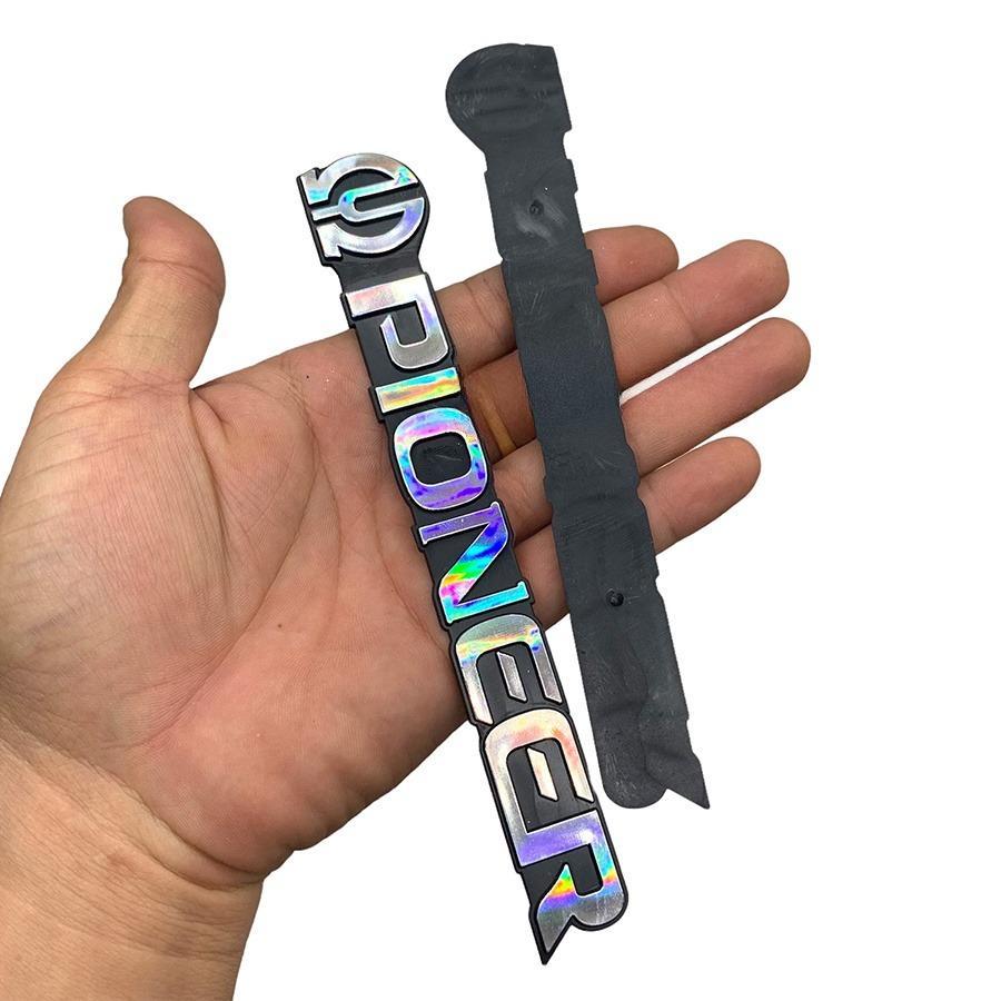 Tem - Logo PIONEER Nhôm Và Nhựa Cứng - Dán Loa - Amply - Giá 1 Chiếc