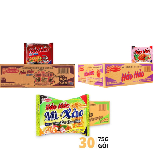 [Chính Hãng] Thùng Mì tôm Hảo Hảo 30gói x 75gr - DATE MỚI