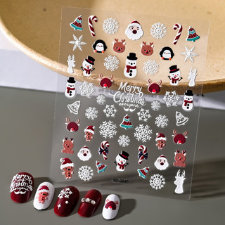 Miếng dán móng stiker lụa 5d hình noel