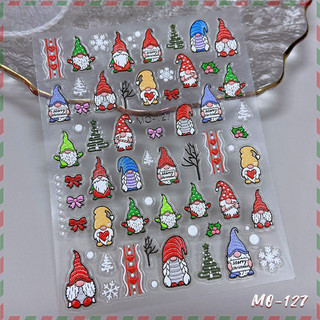 Miếng dán móng stiker lụa 5d hình noel