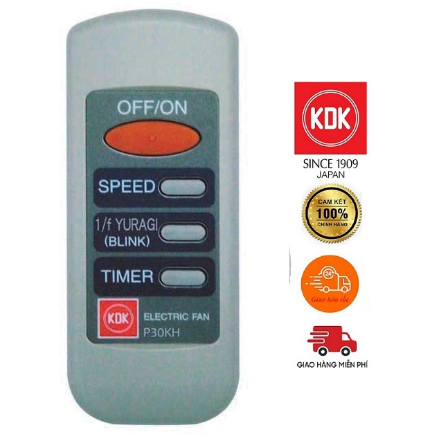 Remote Quạt Lửng KDK P30KH - Điều Khiển Từ Xa P30KH - Hàng Chính Hãng - Linh Kiện Quạt KDK