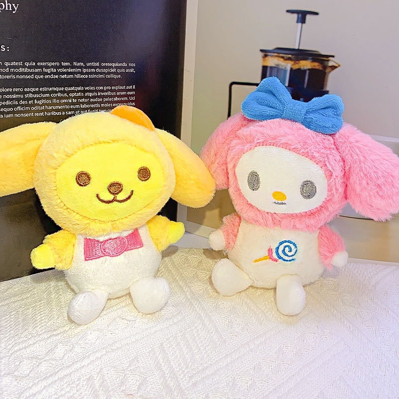 Móc khoá treo hình gấu dâu hồng xinh xắn siêu đáng yêu