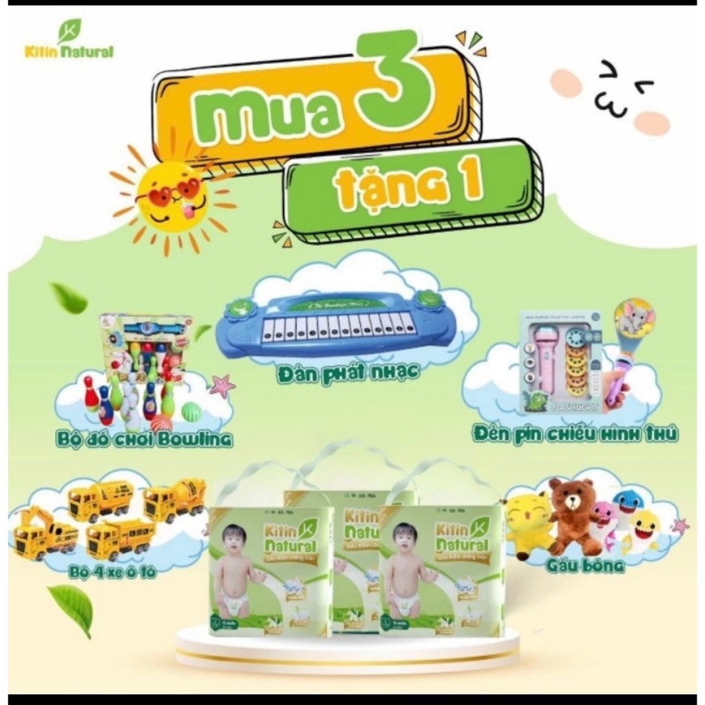 Tã/Bỉm quần/dán Kitin Natural  S50,M44,L40,XL38,XXL36,XXXL34