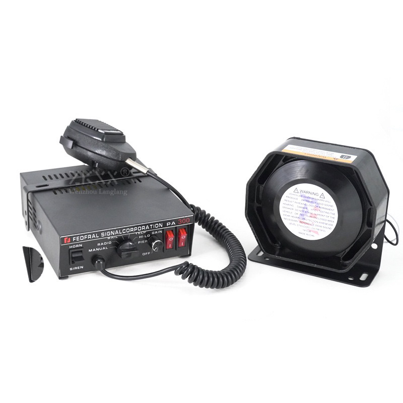 Bộ Còi Hú Amply X5 và Loa Dẹt Kim Loại Dùng Cho Xe Chuyên Dụng