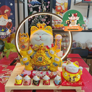 Mèo thần tài chiêu tài ngoắc khách kinh doanh hưng thịnh tặng đối tác, khai trương, tân gia