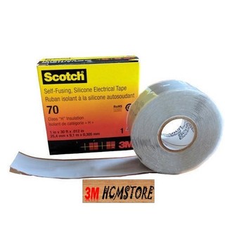 3M Scotch 70 1inch Băng Keo cách điện 3M Silicone Rubber Tự Kết Dính cách điện trung thế chịu nhiệt cao không để lại keo